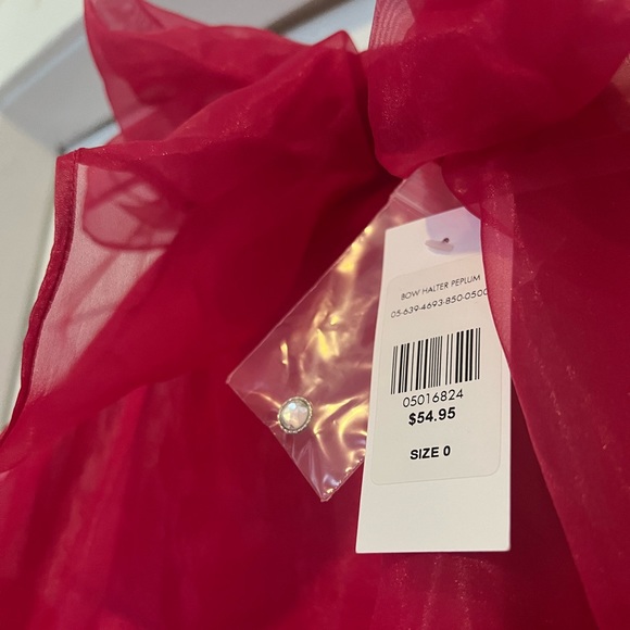 FTF Fashion To Figure Annabeth Bow Detail Halter Top in Primrose - Picture 3 of 4